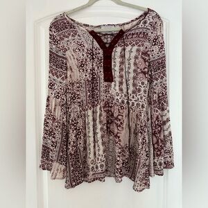 Boho flowy Vintage Jody California top with bell sleeves